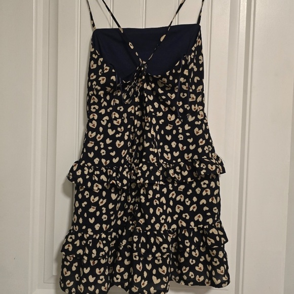 Polly Leopard Print Ruffle Mini Dress size 4 - Picture 4 of 11